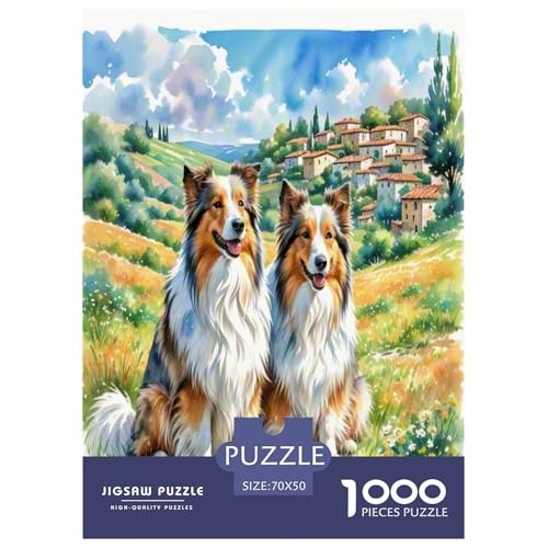 Anatolischer Hirte 1000-teiliges Tierhund Puzzles Premium Quality Familienspiel - Home Room Decoration Erwachsene Und Kinder Buntes Spielzeug 70x50cm/1000pcs von MMDASBVPE
