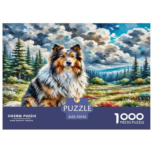 Anatolischer Hirte 1000-teiliges Tierhund Puzzles Premium Quality Familienspiel - Home Room Decoration Erwachsene Und Kinder Buntes Spielzeug 70x50cm/1000pcs von MMDASBVPE