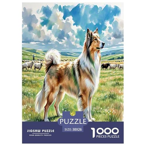 Anatolischer Hirte 1000-teiliges Tierhund Puzzles Premium Quality Familienspiel - Home Room Decoration Für Erwachsene, Familien Passen Buntes Spielzeug 38x26cm/1000pcs von MMDASBVPE