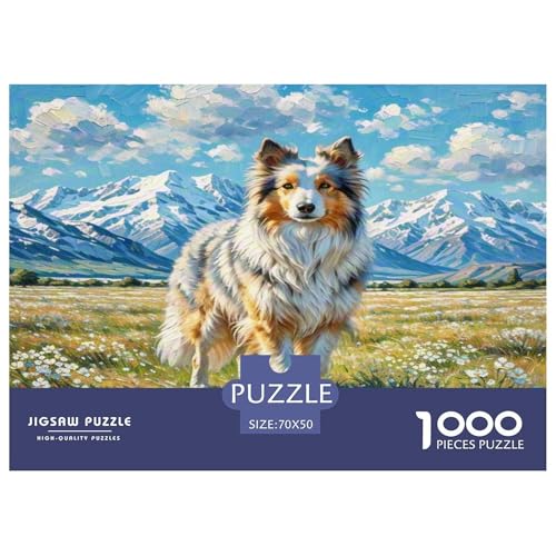 Anatolischer Hirte 1000-teiliges Tierhund Puzzles Premium Quality Pädagogisch - Home Room Decoration Erwachsene Und Kinder Buntes Spielzeug 70x50cm/1000pcs von MMDASBVPE
