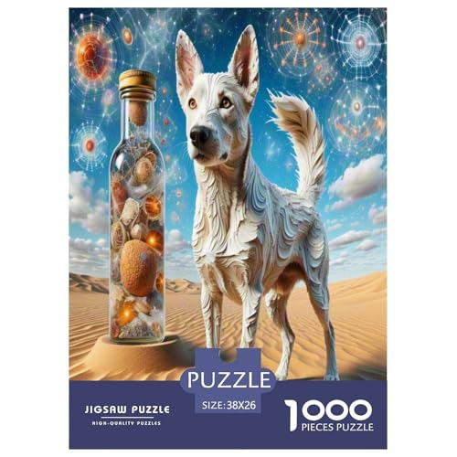 Australischer Rindhund 1000 Teile Tierhund Puzzles Premium Quality Familienspiel - Home Room Decoration Für Erwachsene, Familien Passen Buntes Spielzeug 38x26cm/1000pcs von MMDASBVPE