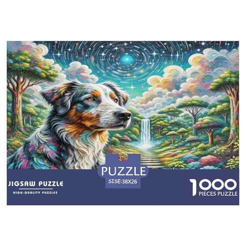 Australischer Rindhund 1000 Teile Tierhund Puzzles Premium Quality Familienspiel - Home Room Decoration Für Erwachsene Und Kinder Ab 12 Jahren Buntes Spielzeug 38x26cm/1000pcs von MMDASBVPE