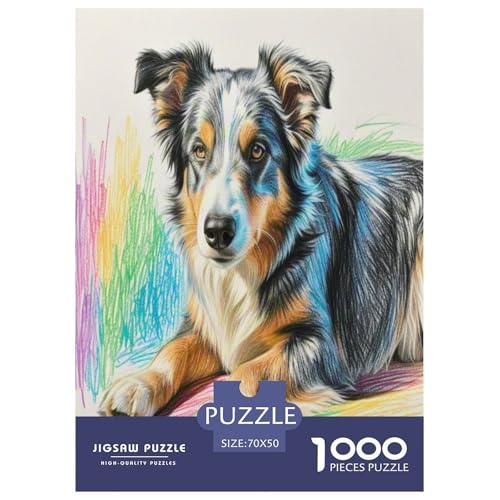 Australischer Rindhund 1000 Teile Tierhund Puzzles Premium Quality Familienspiel - Home Room Decoration Für Erwachsene Und Kinder Ab 12 Jahren Geschenk Für Von 12 Jahren 70x50cm/1000pcs von MMDASBVPE