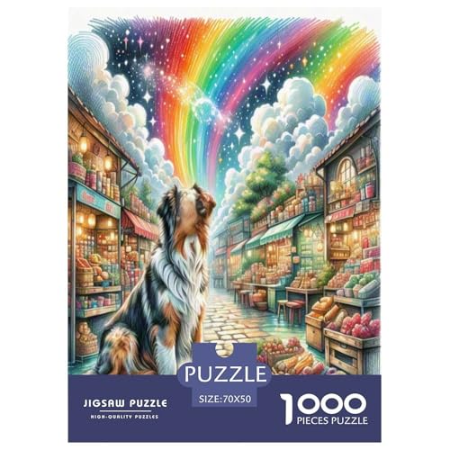 Australischer Rindhund 1000 Teile Tierhund Puzzles Premium Quality Pädagogisch - Home Room Decoration Erwachsene Und Kinder Wertvoll Geschenk Für 70x50cm/1000pcs von MMDASBVPE