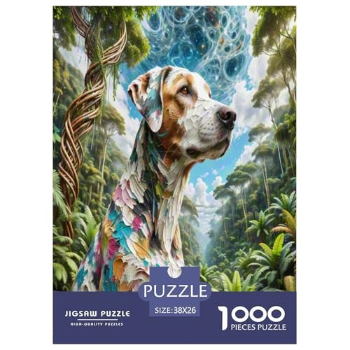 Australischer Rindhund 1000 Teile Tierhund Puzzles Premium Quality Pädagogisch - Home Room Decoration Für Erwachsene Und Kinder Ab 12 Jahren Buntes Spielzeug 38x26cm/1000pcs von MMDASBVPE