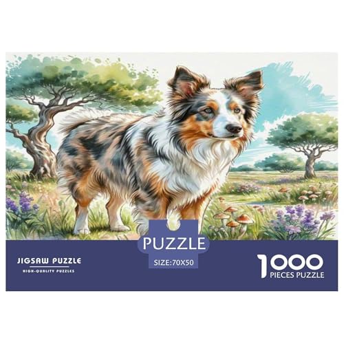 Australischer Rindhund 1000 Teile Tierhund Puzzles Premium Quality Pädagogisch - Home Room Decoration Für Erwachsene Und Kinder Ab 12 Jahren Buntes Spielzeug 70x50cm/1000pcs Australischer Rindhund 1000 Teile Tierhund Puzzles Premium Quality Pädagogisch - Home Room Decoration Für Erwachsene Und Kinder Ab 12 Jahren Buntes Spielzeug 70x50cm/1000pcs von MMDASBVPE