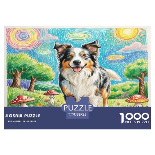 Australischer Rindhund 1000 Teile Tierhund Puzzles Premium Quality Pädagogisch - Home Room Decoration Für Erwachsene Und Kinder Ab 12 Jahren Wertvoll Geschenk Für 38x26cm/1000pcs von MMDASBVPE