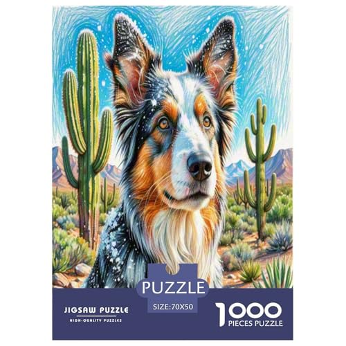 Australischer Rindhund 1000 Teile Tierhund Puzzles Premium Quality Pädagogisch - Home Room Decoration Unterhaltung Für Erwachsene Und Kinder Buntes Spielzeug 70x50cm/1000pcs von MMDASBVPE
