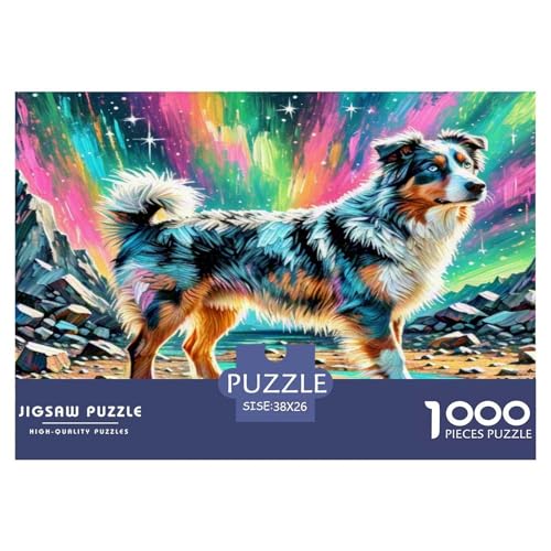 Australischer Rindhund 1000-teiliges Tierhund Puzzles Premium Quality Familienspiel - Home Room Decoration Erwachsene Und Kinder Geschenk Für Von 12 Jahren 38x26cm/1000pcs von MMDASBVPE