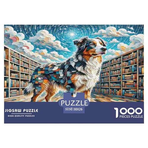 Australischer Rindhund 1000-teiliges Tierhund Puzzles Premium Quality Familienspiel - Home Room Decoration Für Erwachsene Und Kinder Ab 12 Jahren Geschenk Für Von 12 Jahren 38x26cm/1000pcs von MMDASBVPE
