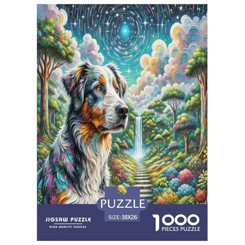 Australischer Rindhund 1000-teiliges Tierhund Puzzles Premium Quality Pädagogisch - Home Room Decoration Erwachsene Und Kinder Buntes Spielzeug 38x26cm/1000pcs von MMDASBVPE