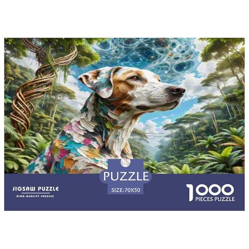 Australischer Rindhund 1000-teiliges Tierhund Puzzles Premium Quality Pädagogisch - Home Room Decoration Erwachsene Und Kinder Buntes Spielzeug 70x50cm/1000pcs von MMDASBVPE