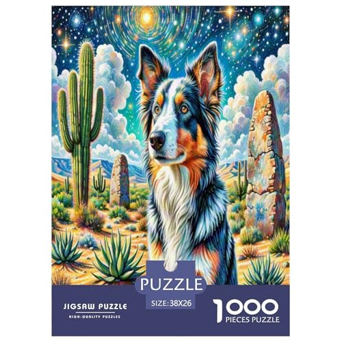 Australischer Rindhund 1000-teiliges Tierhund Puzzles Premium Quality Pädagogisch - Home Room Decoration Für Erwachsene Und Kinder Ab 12 Jahren Wertvoll Geschenk Für 38x26cm/1000pcs von MMDASBVPE