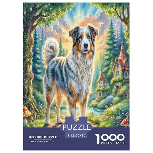 Australischer Schäfer 1000 Teile Tierhund Puzzles Premium Quality Familienspiel - Home Room Decoration Für Erwachsene, Familien Passen Buntes Spielzeug 70x50cm/1000pcs Australischer Schäfer 1000 Teile Tierhund Puzzles Premium Quality Familienspiel - Home Room Decoration Für Erwachsene, Familien Passen Buntes Spielzeug 70x50cm/1000pcs von MMDASBVPE