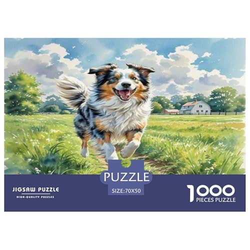 Australischer Schäfer 1000 Teile Tierhund Puzzles Premium Quality Familienspiel - Home Room Decoration Für Erwachsene Und Kinder Ab 12 Jahren Buntes Spielzeug 70x50cm/1000pcs Australischer Schäfer 1000 Teile Tierhund Puzzles Premium Quality Familienspiel - Home Room Decoration Für Erwachsene Und Kinder Ab 12 Jahren Buntes Spielzeug 70x50cm/1000pcs von MMDASBVPE