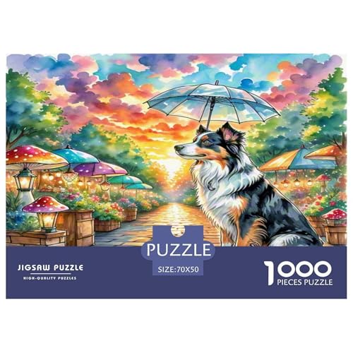 Australischer Schäfer 1000 Teile Tierhund Puzzles Premium Quality Pädagogisch - Home Room Decoration Für Erwachsene Und Kinder Ab 12 Jahren Buntes Spielzeug 70x50cm/1000pcs Australischer Schäfer 1000 Teile Tierhund Puzzles Premium Quality Pädagogisch - Home Room Decoration Für Erwachsene Und Kinder Ab 12 Jahren Buntes Spielzeug 70x50cm/1000pcs von MMDASBVPE