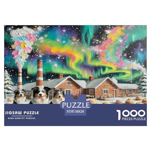Australischer Schäfer 1000-teiliges Tierhund Puzzles Premium Quality Familienspiel - Home Room Decoration Für Erwachsene Und Kinder Ab 12 Jahren Buntes Spielzeug 38x26cm/1000pcs Australischer Schäfer 1000-teiliges Tierhund Puzzles Premium Quality Familienspiel - Home Room Decoration Für Erwachsene Und Kinder Ab 12 Jahren Buntes Spielzeug 38x26cm/1000pcs von MMDASBVPE