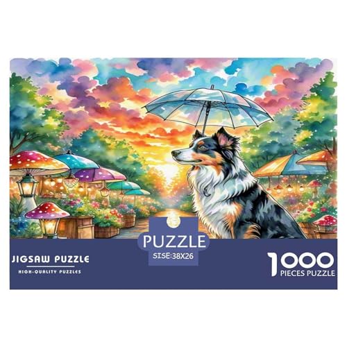 Australischer Schäfer 1000-teiliges Tierhund Puzzles Premium Quality Familienspiel - Home Room Decoration Für Erwachsene Und Kinder Ab 12 Jahren Wertvoll Geschenk Für 38x26cm/1000pcs Australischer Schäfer 1000-teiliges Tierhund Puzzles Premium Quality Familienspiel - Home Room Decoration Für Erwachsene Und Kinder Ab 12 Jahren Wertvoll Geschenk Für 38x26cm/1000pcs von MMDASBVPE