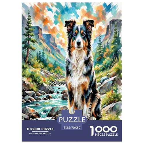 Australischer Schäfer 1000-teiliges Tierhund Puzzles Premium Quality Pädagogisch - Home Room Decoration Für Erwachsene Und Kinder Ab 12 Jahren Wertvoll Geschenk Für 70x50cm/1000pcs Australischer Schäfer 1000-teiliges Tierhund Puzzles Premium Quality Pädagogisch - Home Room Decoration Für Erwachsene Und Kinder Ab 12 Jahren Wertvoll Geschenk Für 70x50cm/1000pcs von MMDASBVPE