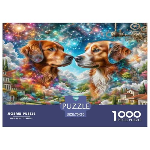 Australischer Schäfer And Icelandic Shepherd 1000 Teile Tierhund Puzzles Premium Quality Familienspiel - Home Room Decoration Für Erwachsene Und Kinder Ab 12 Jahren Geschenk Für Von 12 Jahren 70x50cm/ von MMDASBVPE