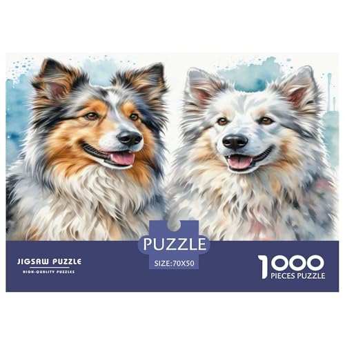 Australischer Schäfer And Icelandic Shepherd 1000 Teile Tierhund Puzzles Premium Quality Pädagogisch - Home Room Decoration Für Erwachsene, Familien Passen Geschenk Für Kinder Von 12 Jahren 70x50cm/10 Australischer Schäfer And Icelandic Shepherd 1000 Teile Tierhund Puzzles Premium Quality Pädagogisch - Home Room Decoration Für Erwachsene, Familien Passen Geschenk Für Kinder Von 12 Jahren 70x50cm/10 von MMDASBVPE