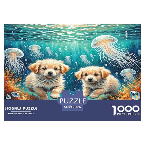 Australischer Schäfer And Icelandic Shepherd 1000 Teile Tierhund Puzzles Premium Quality Pädagogisch - Home Room Decoration Für Erwachsene, Familien Passen Wertvoll Geschenk Für Kinder 38x26cm/1000pcs von MMDASBVPE
