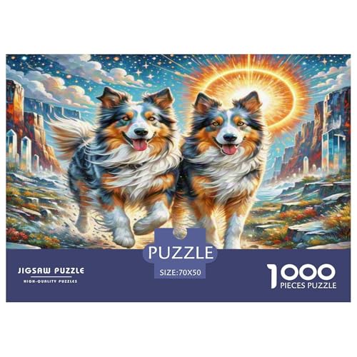 Australischer Schäfer And Icelandic Shepherd 1000 Teile Tierhund Puzzles Premium Quality Pädagogisch - Home Room Decoration Unterhaltung Für Erwachsene Und Kinder Geschenk Für Von 12 Jahren 70x50cm/10 Australischer Schäfer And Icelandic Shepherd 1000 Teile Tierhund Puzzles Premium Quality Pädagogisch - Home Room Decoration Unterhaltung Für Erwachsene Und Kinder Geschenk Für Von 12 Jahren 70x50cm/10 von MMDASBVPE