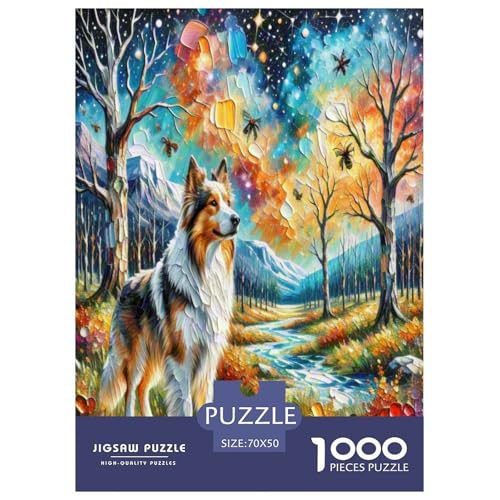Australischer Schäfer And Icelandic Shepherd 1000-teiliges Tierhund Puzzles Premium Quality Pädagogisch - Home Room Decoration Für Erwachsene Und Kinder Ab 12 Jahren Wertvoll Geschenk Für 70x50cm/1000 von MMDASBVPE