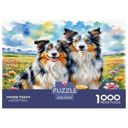 Australischer Schäfer and Icelandic Shepherd 1000-teiliges Tierhund Puzzles Premium Quality Pädagogisch - Home Room Decoration Erwachsene Und Kinder Geschenk Für Von 12 Jahren 70x50cm/1000pcs Australischer Schäfer and Icelandic Shepherd 1000-teiliges Tierhund Puzzles Premium Quality Pädagogisch - Home Room Decoration Erwachsene Und Kinder Geschenk Für Von 12 Jahren 70x50cm/1000pcs von MMDASBVPE