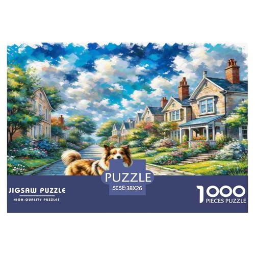 Australischer Terrier 1000 Teile Tierhund Puzzles Premium Quality Familienspiel - Home Room Decoration Erwachsene Und Kinder Buntes Spielzeug 38x26cm/1000pcs von MMDASBVPE