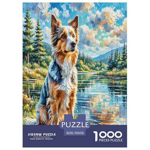 Australischer Terrier 1000 Teile Tierhund Puzzles Premium Quality Familienspiel - Home Room Decoration Erwachsene Und Kinder Buntes Spielzeug 70x50cm/1000pcs von MMDASBVPE