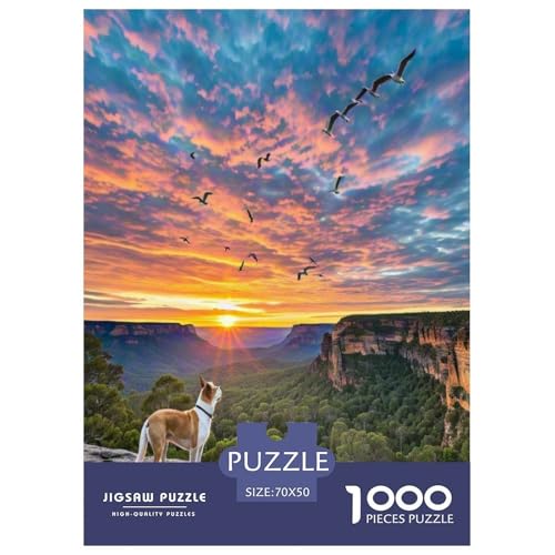 Australischer Terrier 1000 Teile Tierhund Puzzles Premium Quality Familienspiel - Home Room Decoration Für Erwachsene Und Kinder Ab 12 Jahren Wertvoll Geschenk Für 70x50cm/1000pcs von MMDASBVPE