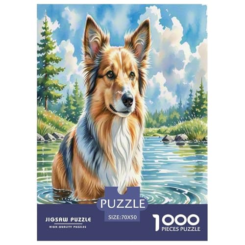 Australischer Terrier 1000 Teile Tierhund Puzzles Premium Quality Familienspiel - Home Room Decoration Unterhaltung Für Erwachsene Und Kinder Buntes Spielzeug 70x50cm/1000pcs von MMDASBVPE