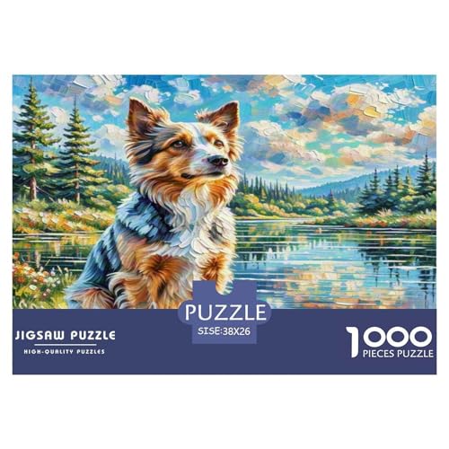 Australischer Terrier 1000 Teile Tierhund Puzzles Premium Quality Familienspiel - Home Room Decoration Unterhaltung Für Erwachsene Und Kinder Wertvoll Geschenk Für 38x26cm/1000pcs von MMDASBVPE