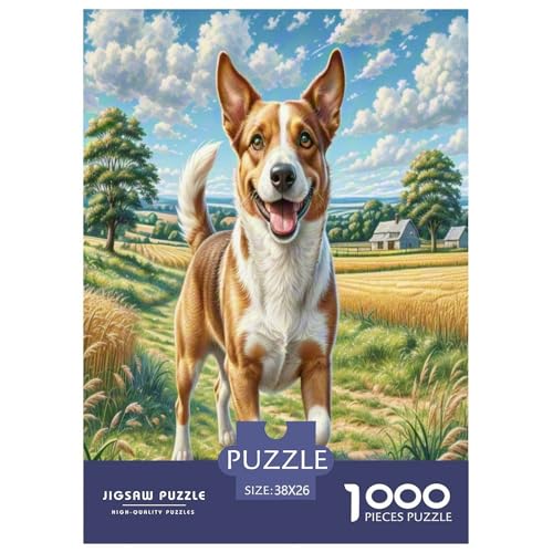 Australischer Terrier 1000 Teile Tierhund Puzzles Premium Quality Familienspiel - Home Room Decoration Unterhaltung Für Erwachsene Und Kinder Wertvoll Geschenk Für 38x26cm/1000pcs von MMDASBVPE