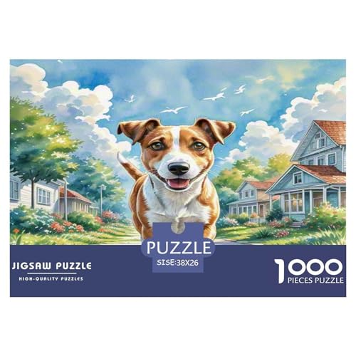 Australischer Terrier 1000 Teile Tierhund Puzzles Premium Quality Pädagogisch - Home Room Decoration Erwachsene Und Kinder Buntes Spielzeug 38x26cm/1000pcs von MMDASBVPE