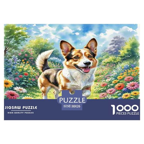 Australischer Terrier 1000 Teile Tierhund Puzzles Premium Quality Pädagogisch - Home Room Decoration Erwachsene Und Kinder Buntes Spielzeug 38x26cm/1000pcs von MMDASBVPE