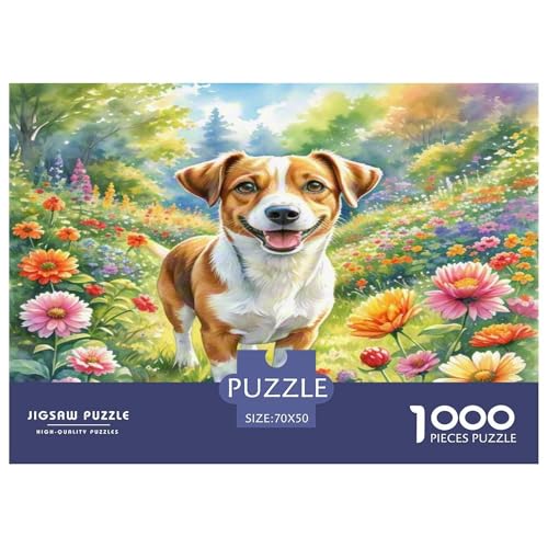 Australischer Terrier 1000 Teile Tierhund Puzzles Premium Quality Pädagogisch - Home Room Decoration Erwachsene Und Kinder Buntes Spielzeug 70x50cm/1000pcs von MMDASBVPE