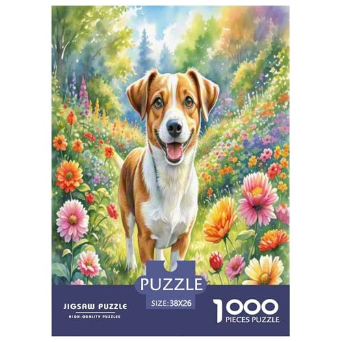 Australischer Terrier 1000 Teile Tierhund Puzzles Premium Quality Pädagogisch - Home Room Decoration Erwachsene Und Kinder Wertvoll Geschenk Für 38x26cm/1000pcs von MMDASBVPE