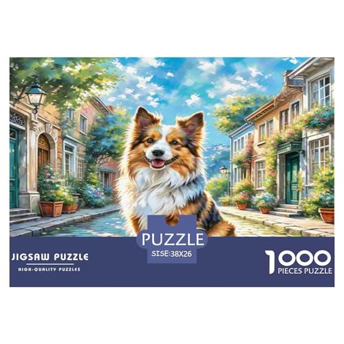Australischer Terrier 1000 Teile Tierhund Puzzles Premium Quality Pädagogisch - Home Room Decoration Für Erwachsene, Familien Passen Buntes Spielzeug 38x26cm/1000pcs von MMDASBVPE
