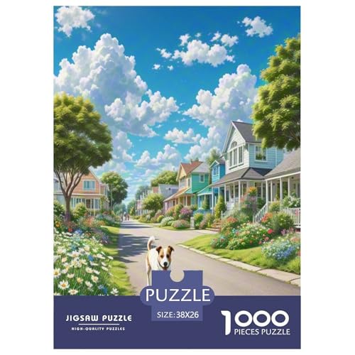 Australischer Terrier 1000 Teile Tierhund Puzzles Premium Quality Pädagogisch - Home Room Decoration Für Erwachsene, Familien Passen Buntes Spielzeug 38x26cm/1000pcs von MMDASBVPE