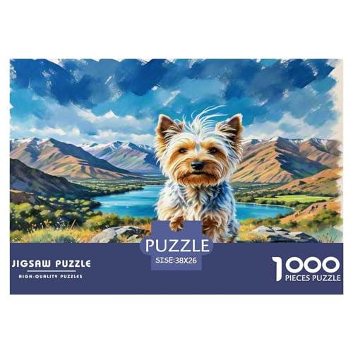 Australischer Terrier 1000 Teile Tierhund Puzzles Premium Quality Pädagogisch - Home Room Decoration Für Erwachsene, Familien Passen Wertvoll Geschenk Für Kinder 38x26cm/1000pcs von MMDASBVPE