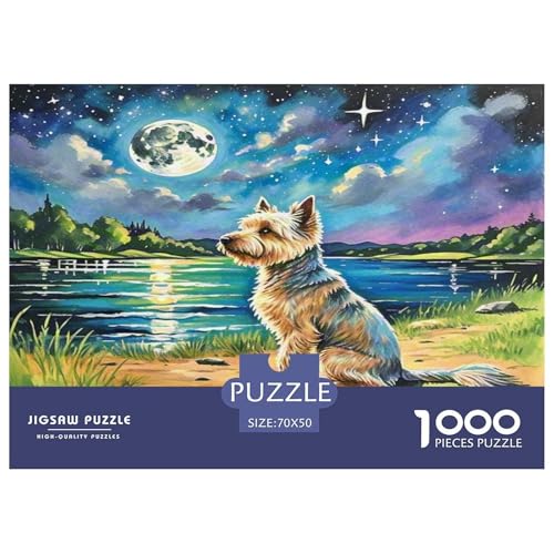Australischer Terrier 1000 Teile Tierhund Puzzles Premium Quality Pädagogisch - Home Room Decoration Für Erwachsene Und Kinder Ab 12 Jahren Wertvoll Geschenk Für 70x50cm/1000pcs Australischer Terrier 1000 Teile Tierhund Puzzles Premium Quality Pädagogisch - Home Room Decoration Für Erwachsene Und Kinder Ab 12 Jahren Wertvoll Geschenk Für 70x50cm/1000pcs von MMDASBVPE