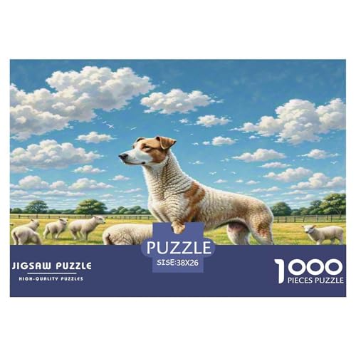 Australischer Terrier 1000-teiliges Tierhund Puzzles Premium Quality Familienspiel - Home Room Decoration Erwachsene Und Kinder Buntes Spielzeug 38x26cm/1000pcs von MMDASBVPE