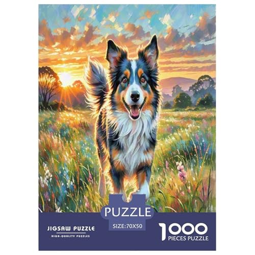 Australischer Terrier 1000-teiliges Tierhund Puzzles Premium Quality Familienspiel - Home Room Decoration Erwachsene Und Kinder Buntes Spielzeug 70x50cm/1000pcs von MMDASBVPE