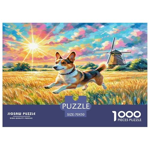 Australischer Terrier 1000-teiliges Tierhund Puzzles Premium Quality Familienspiel - Home Room Decoration Erwachsene Und Kinder Wertvoll Geschenk Für 70x50cm/1000pcs von MMDASBVPE