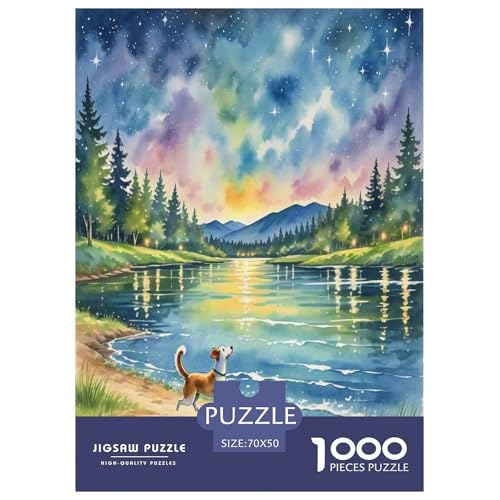 Australischer Terrier 1000-teiliges Tierhund Puzzles Premium Quality Familienspiel - Home Room Decoration Für Erwachsene, Familien Passen Wertvoll Geschenk Für Kinder 70x50cm/1000pcs von MMDASBVPE