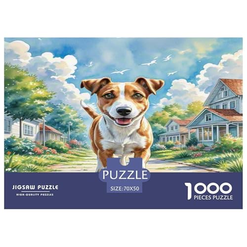 Australischer Terrier 1000-teiliges Tierhund Puzzles Premium Quality Familienspiel - Home Room Decoration Für Erwachsene Und Kinder Ab 12 Jahren Wertvoll Geschenk Für 70x50cm/1000pcs von MMDASBVPE