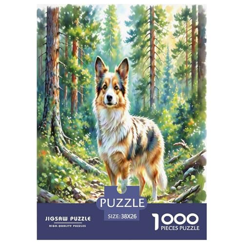 Australischer Terrier 1000-teiliges Tierhund Puzzles Premium Quality Pädagogisch - Home Room Decoration Für Erwachsene, Familien Passen Wertvoll Geschenk Für Kinder 38x26cm/1000pcs von MMDASBVPE