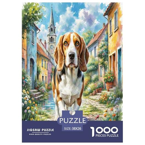 Basset Hund 1000 Teile Tierhund Puzzles Premium Quality Familienspiel - Home Room Decoration Für Erwachsene, Familien Passen Geschenk Für Kinder Von 12 Jahren 38x26cm/1000pcs von MMDASBVPE